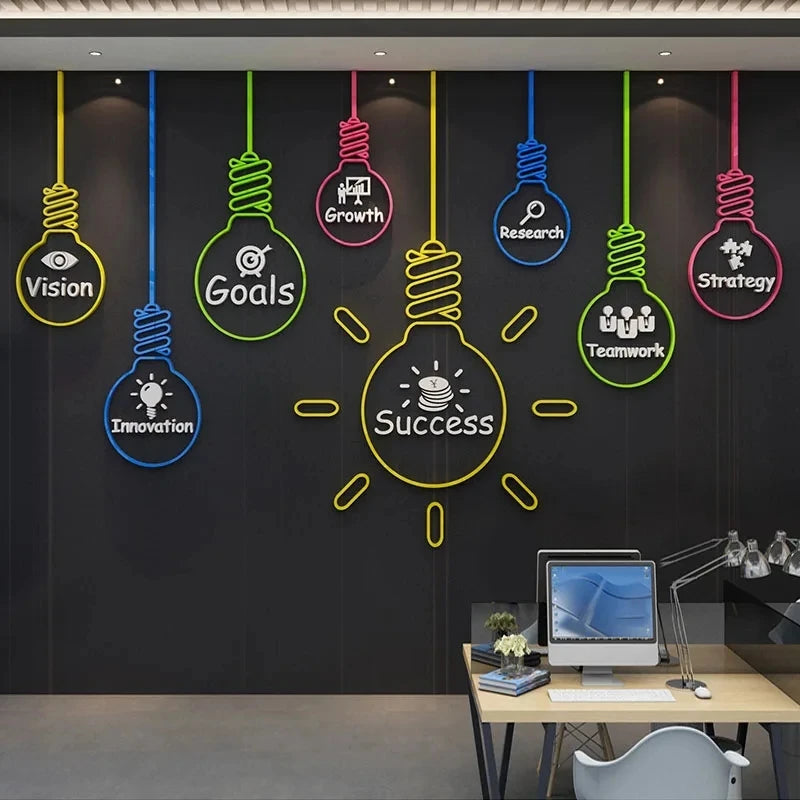 3D Acrylic Office Wall Art