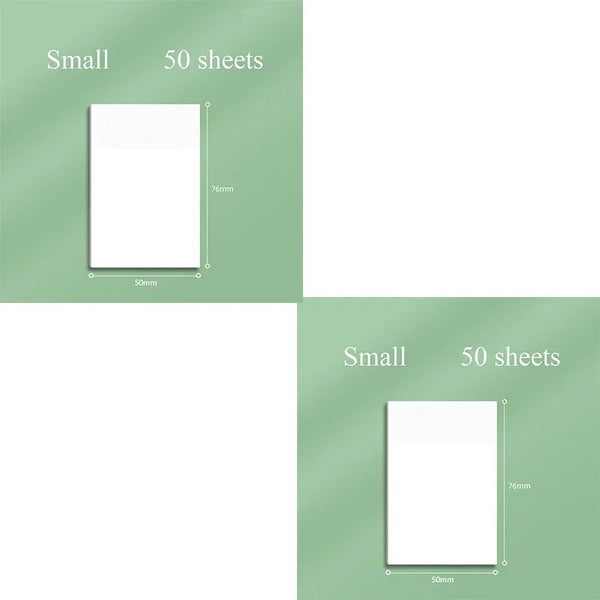 50sheets Transparent Posted it Sticky Note Pads Notepads Posits Papeleria Journal School Stationery office Supplies