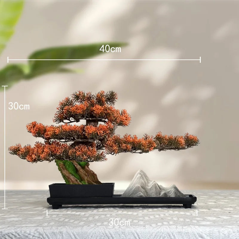 Simulated Welcome Pine Bonsai Ornament