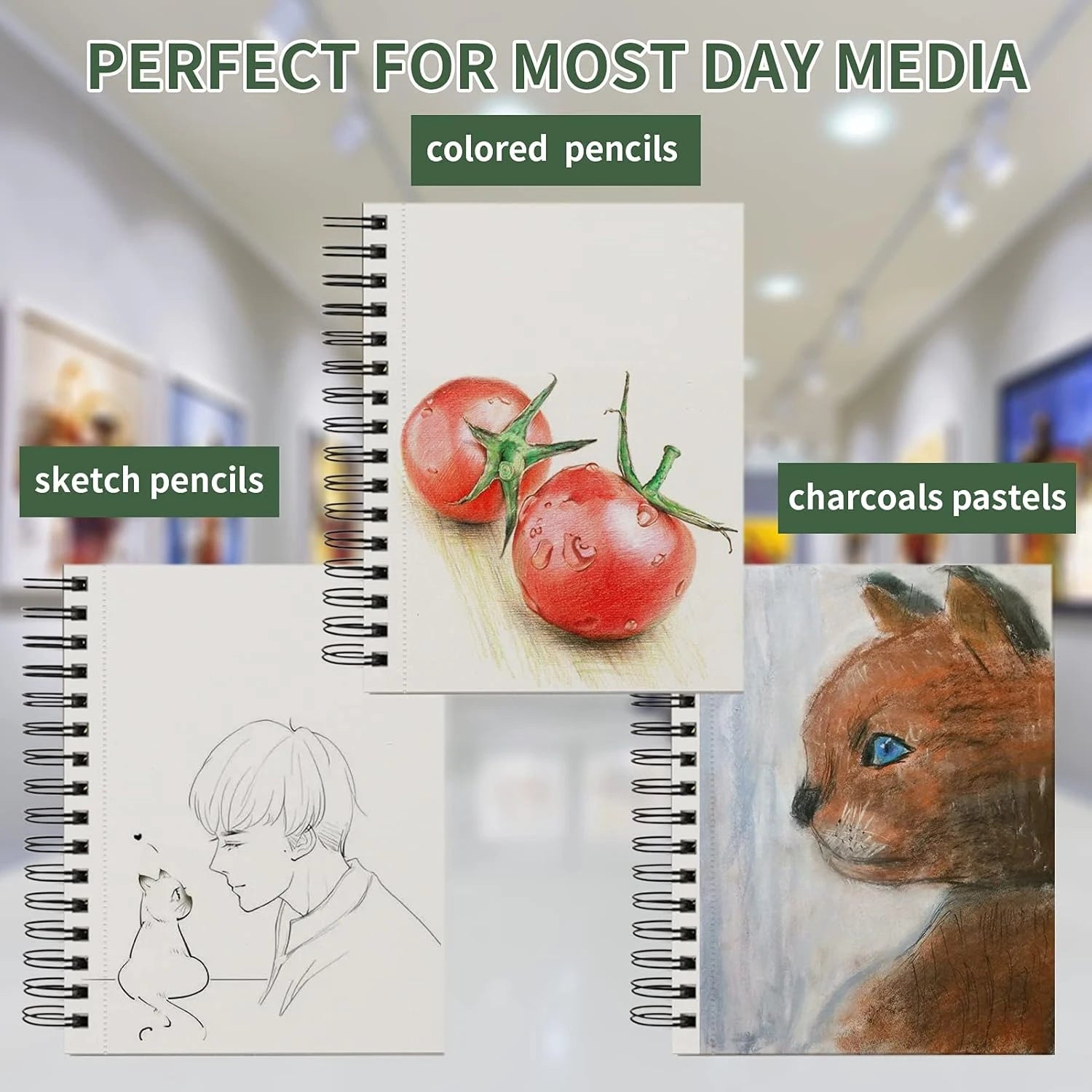 2pcs/30 Sheet Thick Spiral Sketchbook