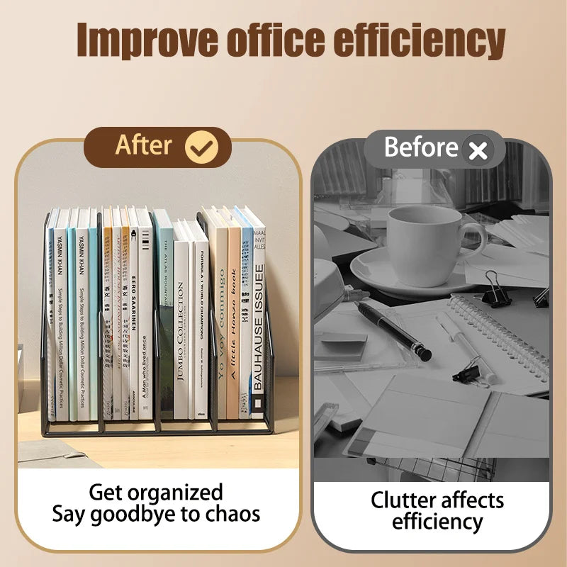Metal File Rack Desktop Organizer
