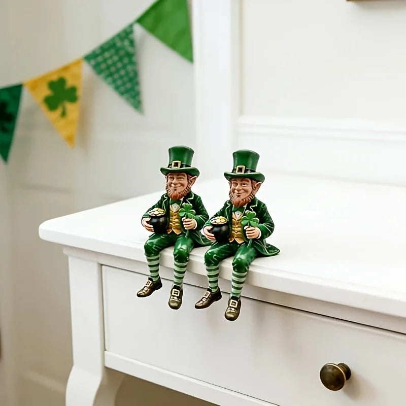 St. Patrick's Day Sitting Dwarf Statue