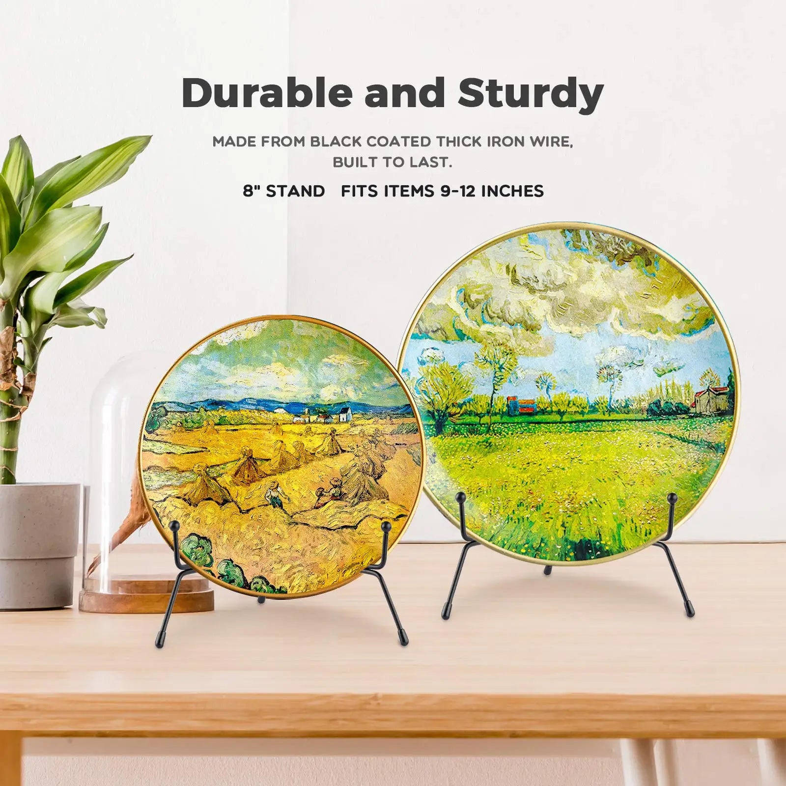 2PCS Black Metal Display Easel Stand