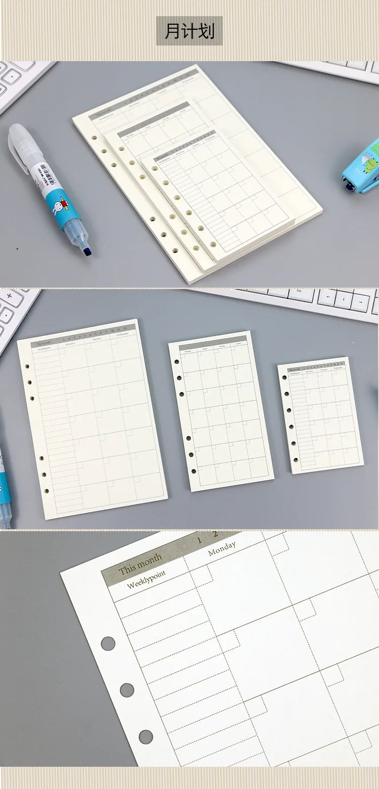 Loose Leaf Notebook Refill Paper Set