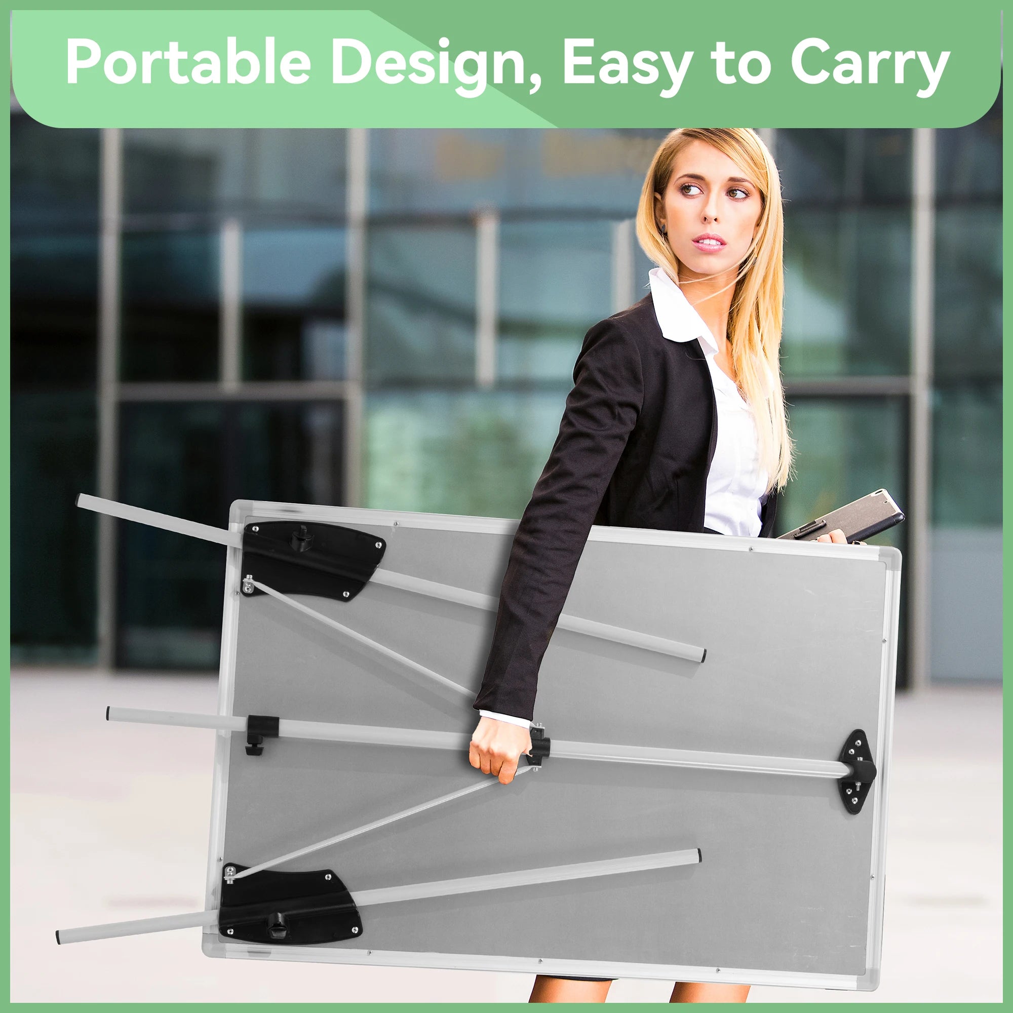 Magnetic Whiteboard with Tripod Stand: