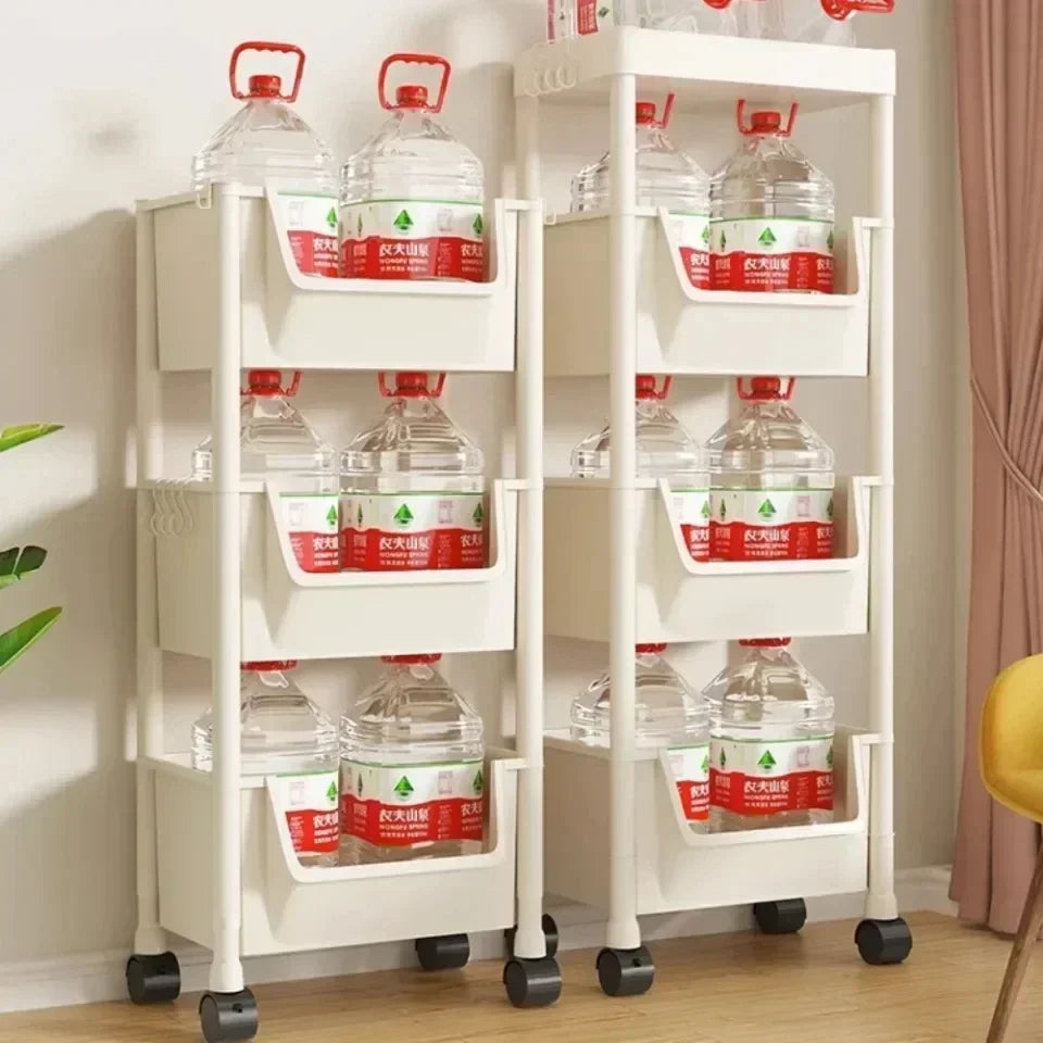 Plastic Rolling Utility Cart with Handle