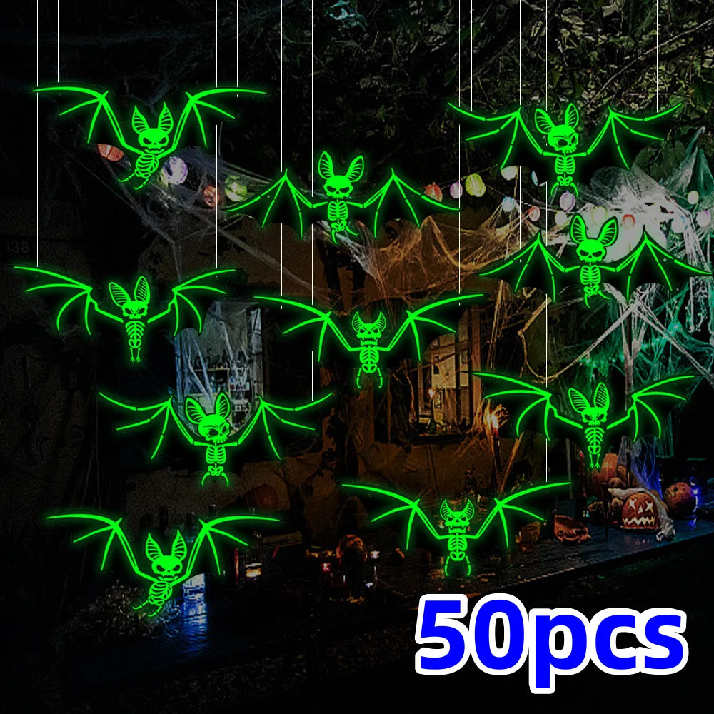 Glow-in-the-Dark 3D Hanging Bats