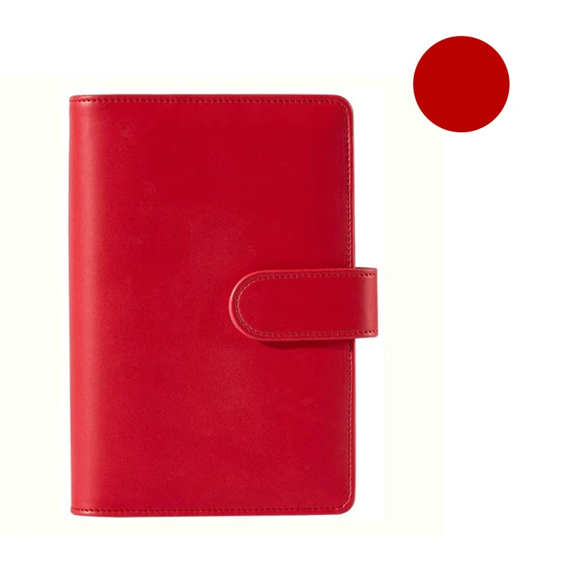 Macaron PU Leather Binder – A5/A6 DIY Planner Cover for School & Office