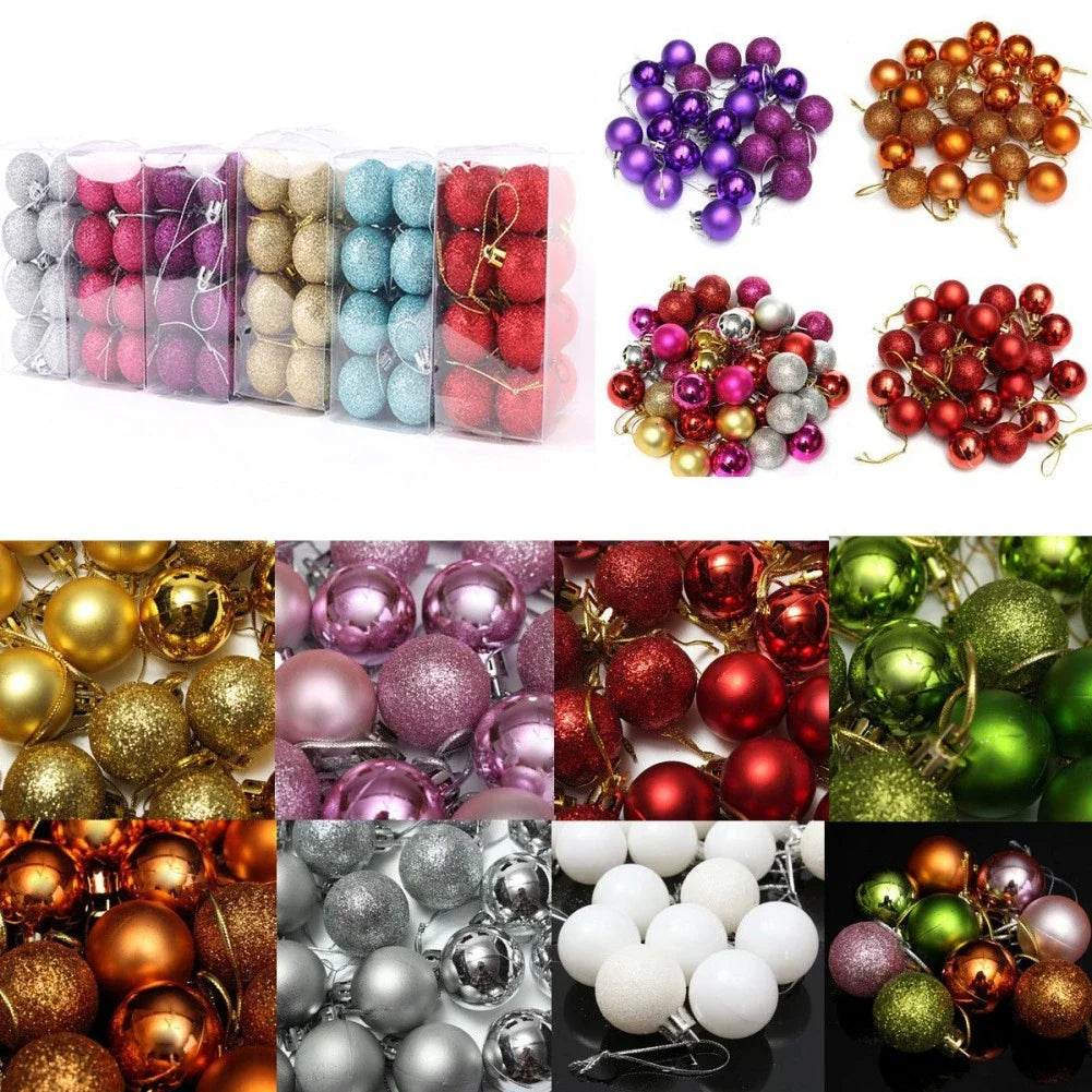 24PCS Christmas Tree Ball Ornaments