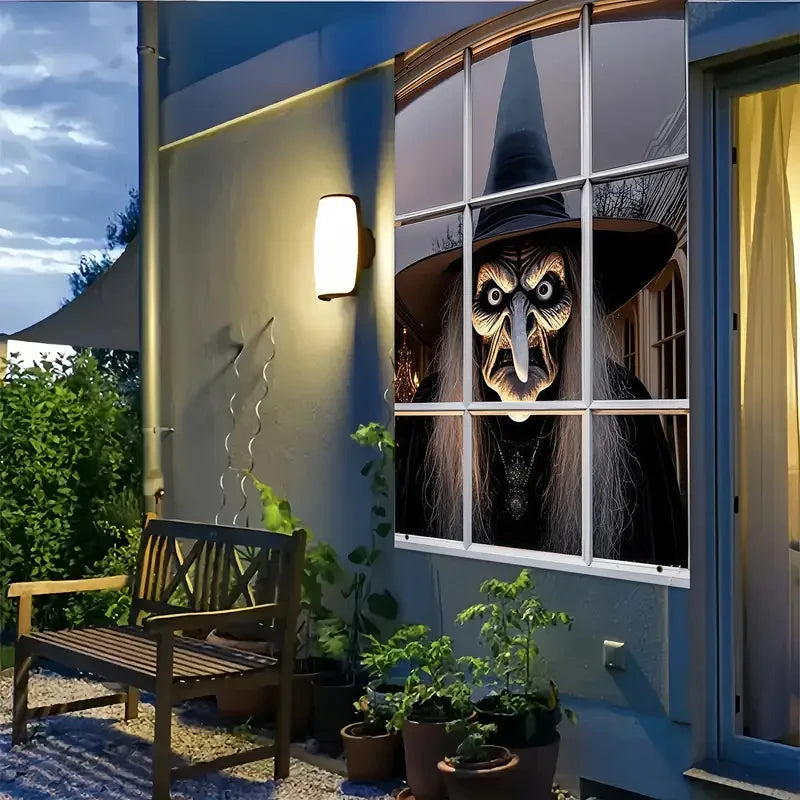 VIKAMA Halloween Witch Door Flag