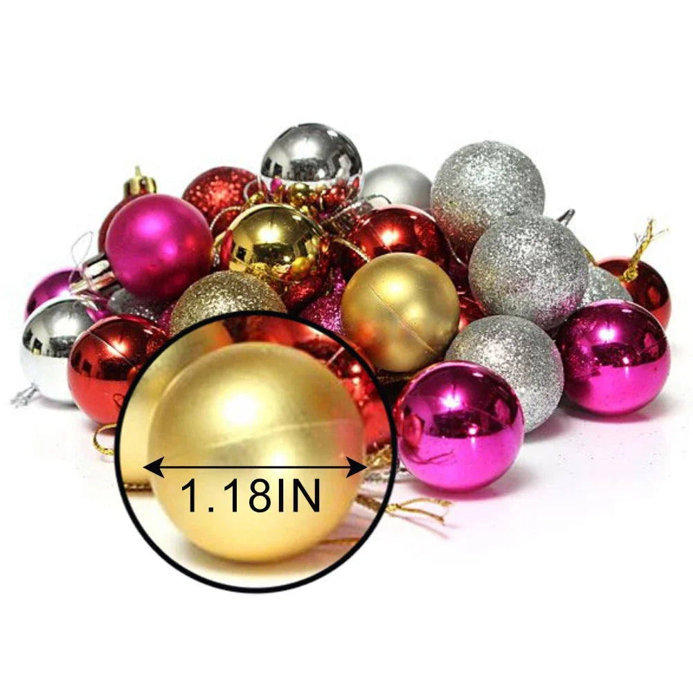 24PCS Christmas Tree Ball Ornaments