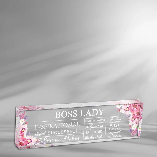 Inspirational Boss Lady Acrylic Desk Decor