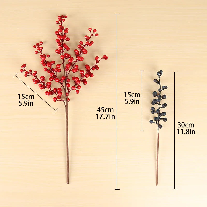 Artificial Red Berry Branch