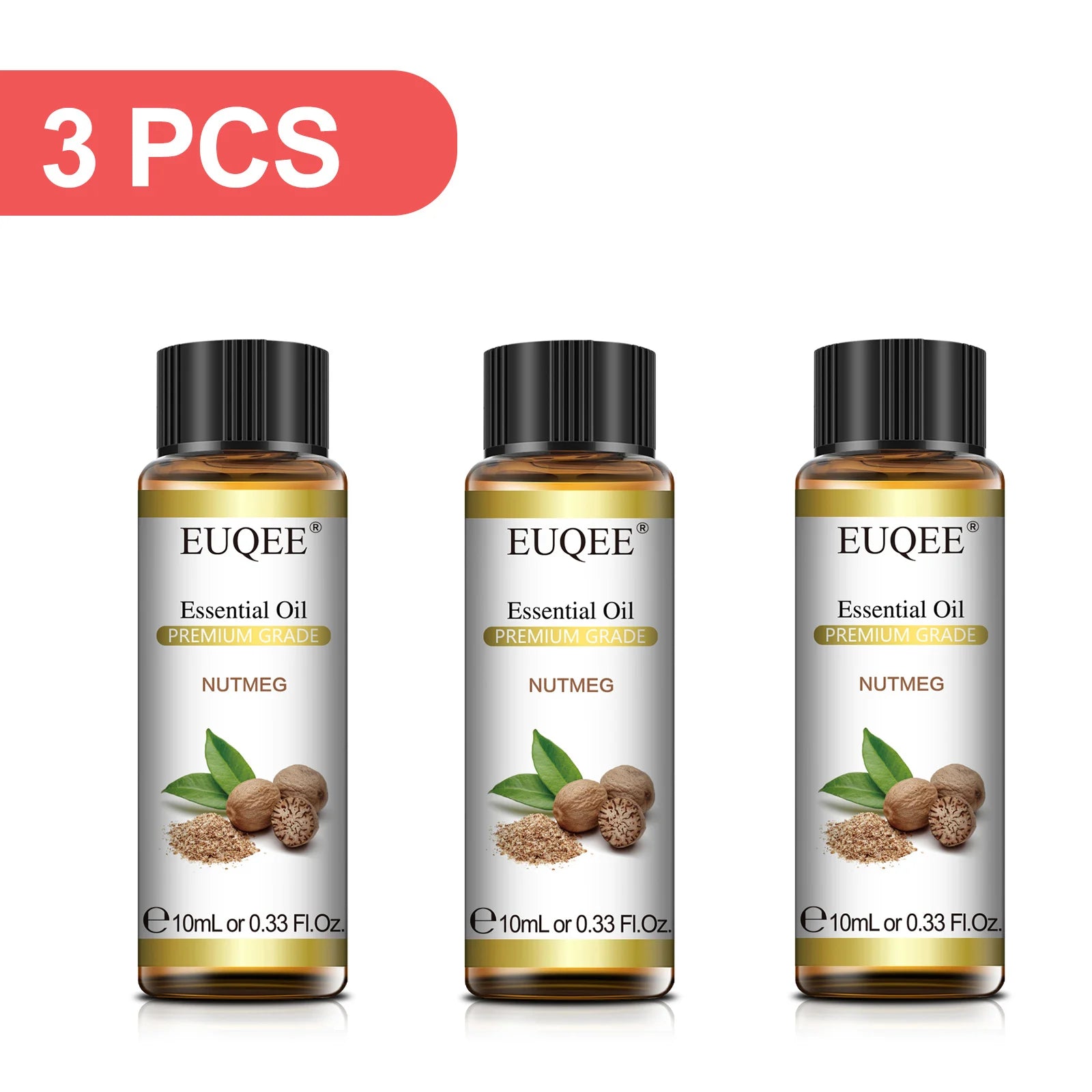 EUQEE 3-Piece Essential Oil Set, 10ml