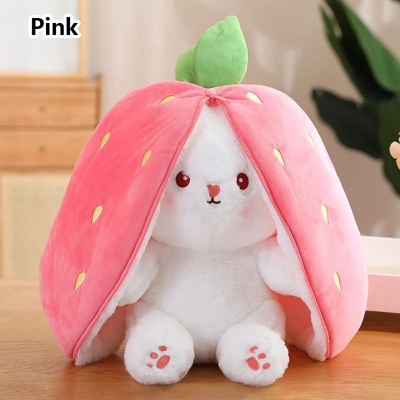 Reversible Bunny Plush Toy Pillow