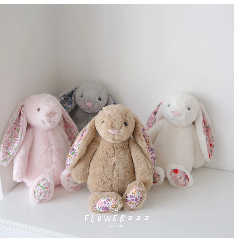 Cartoon Floral Bunny Plush Toy