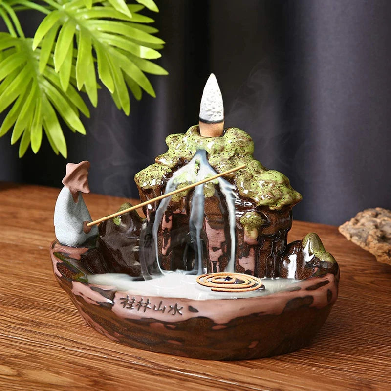 Fashion Ceramic Art Backflow Incense Burner