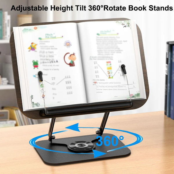 Adjustable 360° Swivel Book Stand
