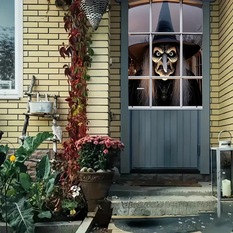 VIKAMA Halloween Witch Door Flag