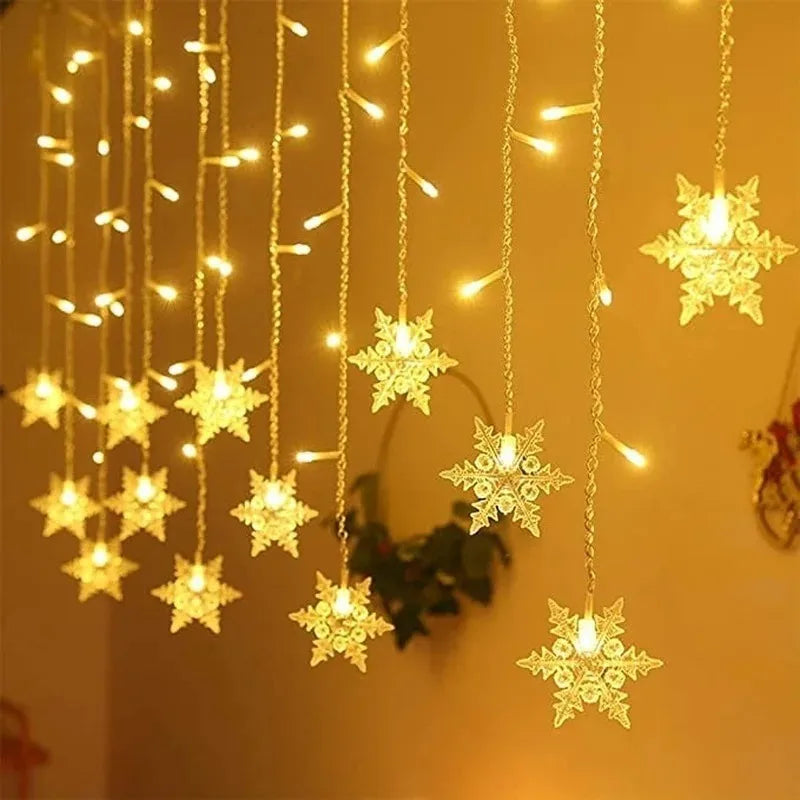 Snowflake Curtain LED Fairy Lights