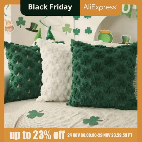St. Patrick's Day Shamrock Pillow Cover
