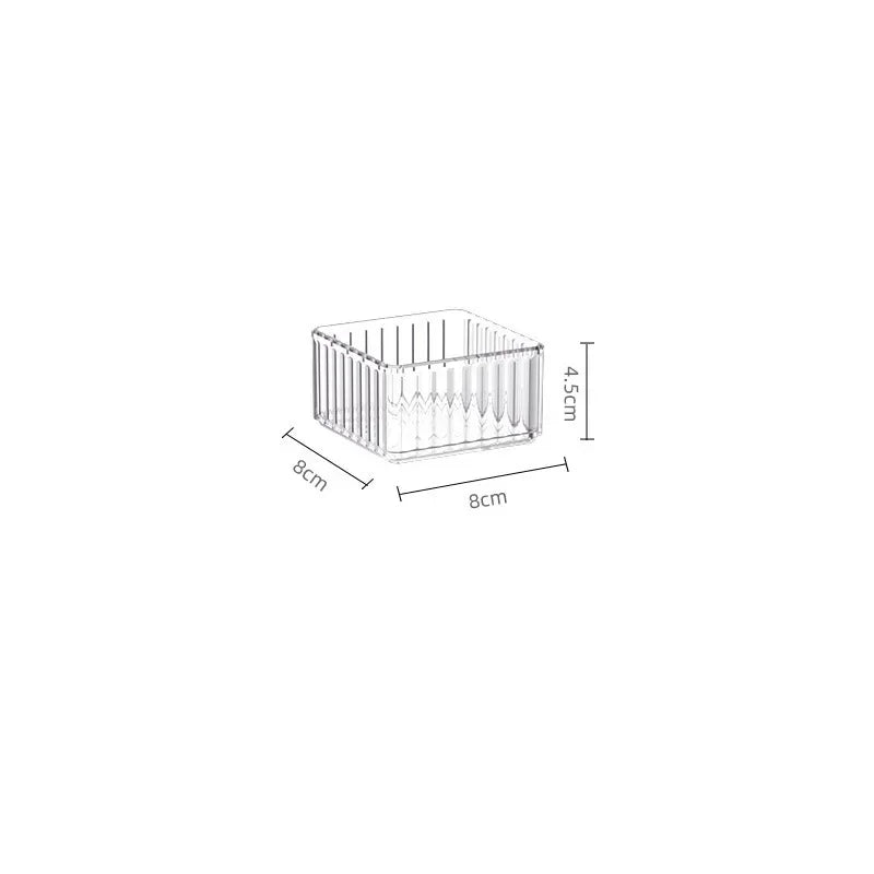 Clear Desk Organizer Box – Stackable Plastic Storage Drawer