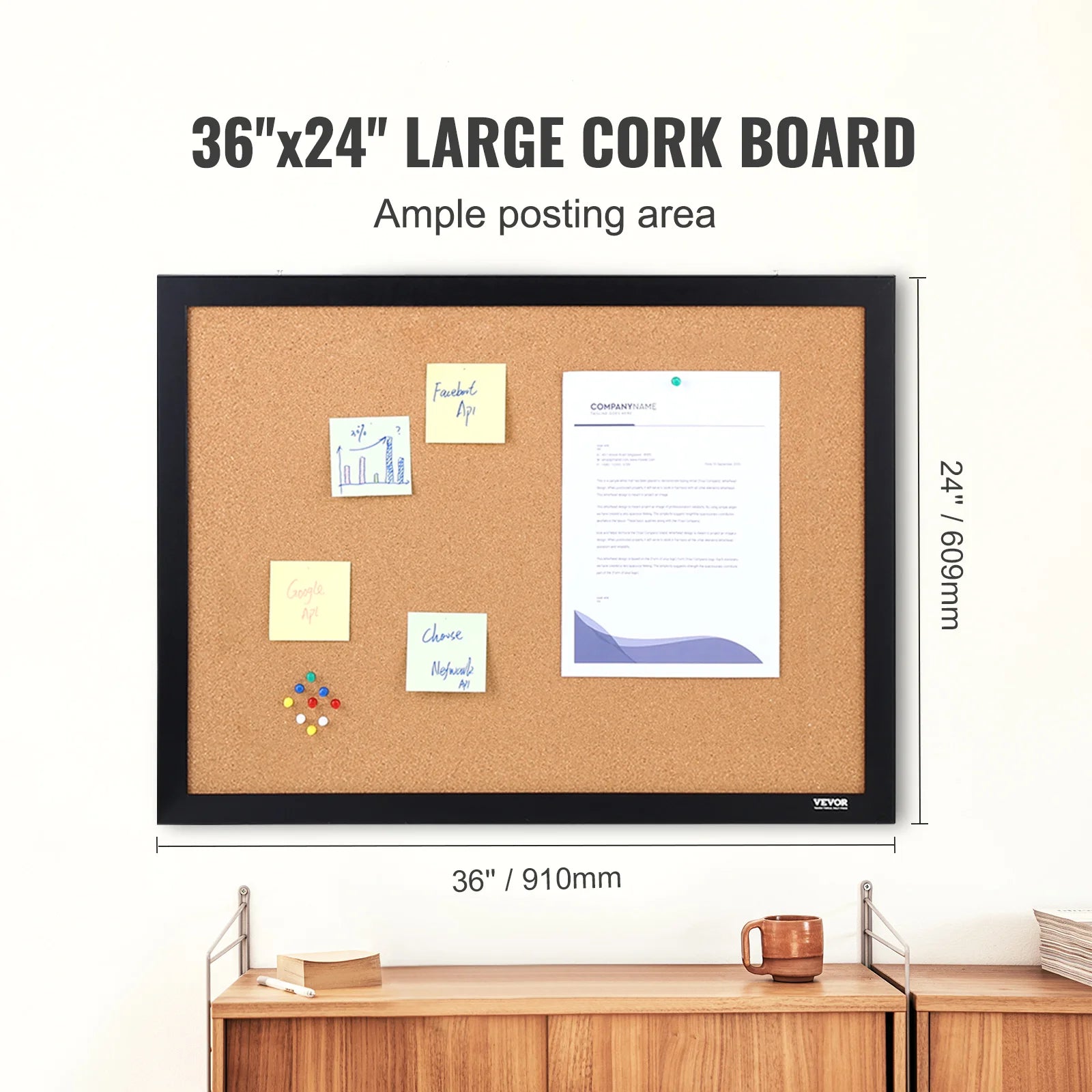Self-Adhesive Cork Board Strips