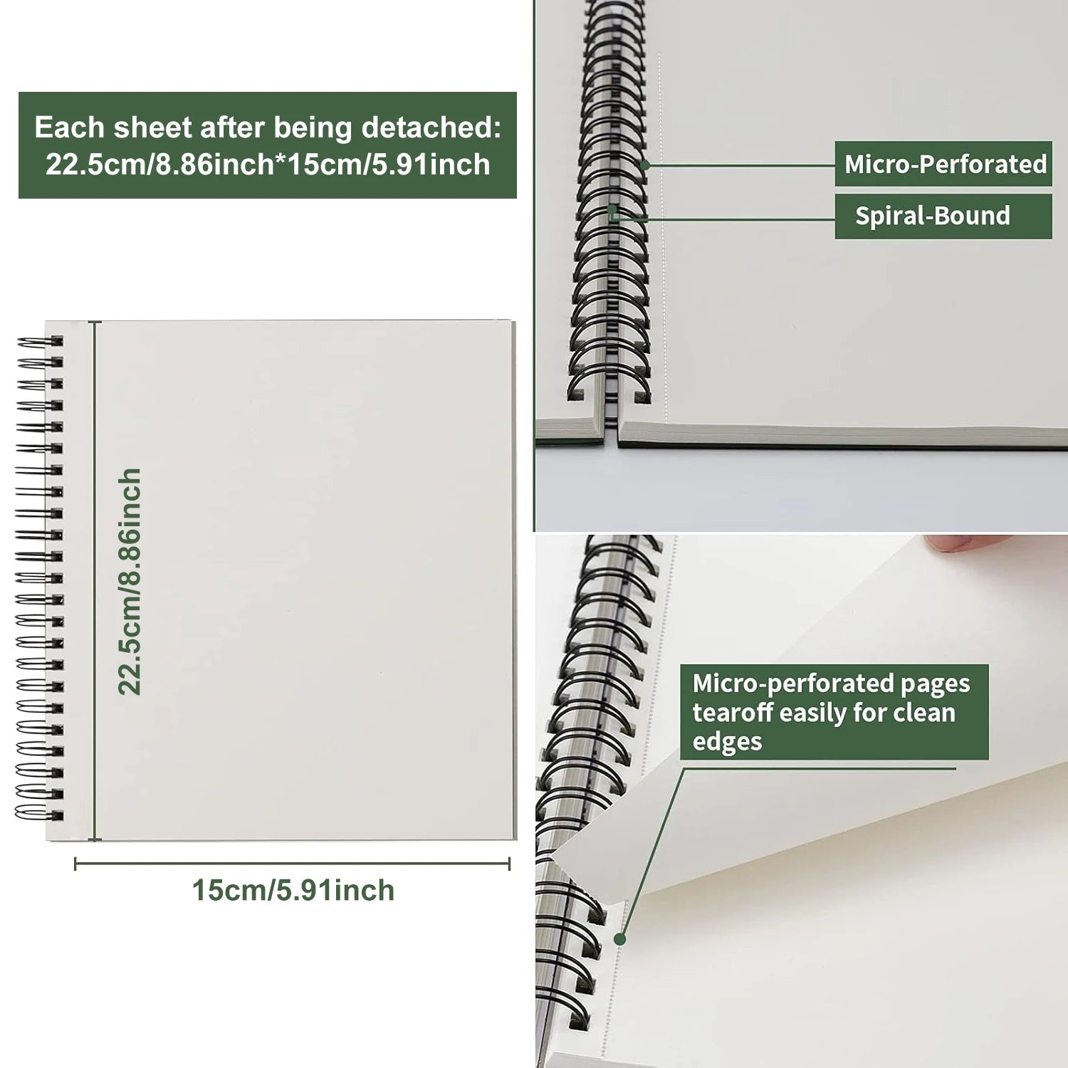 2pcs/30 Sheet Thick Spiral Sketchbook