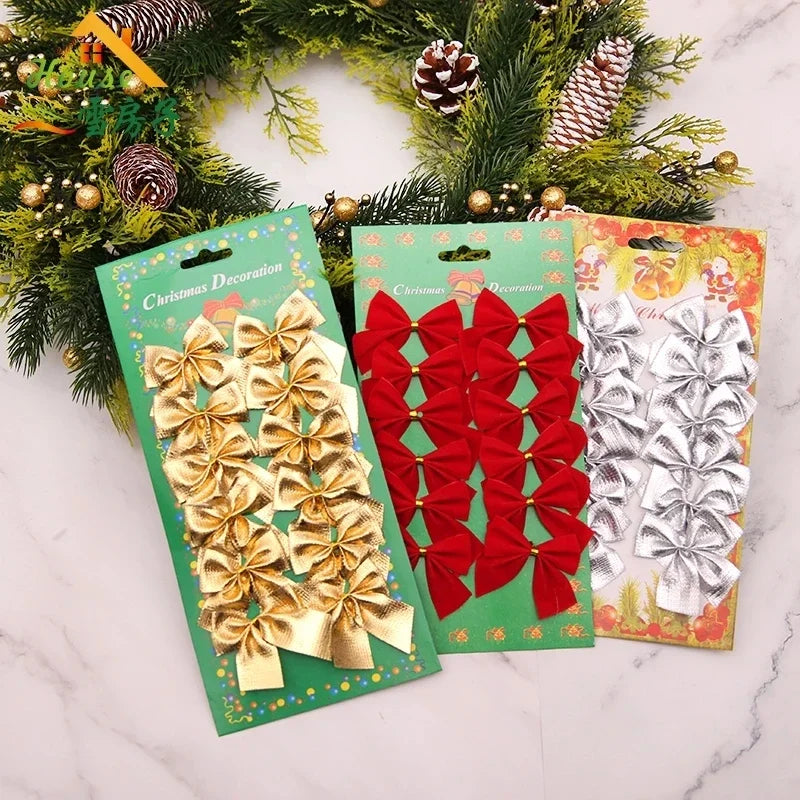 12pcs Mini Christmas Bows