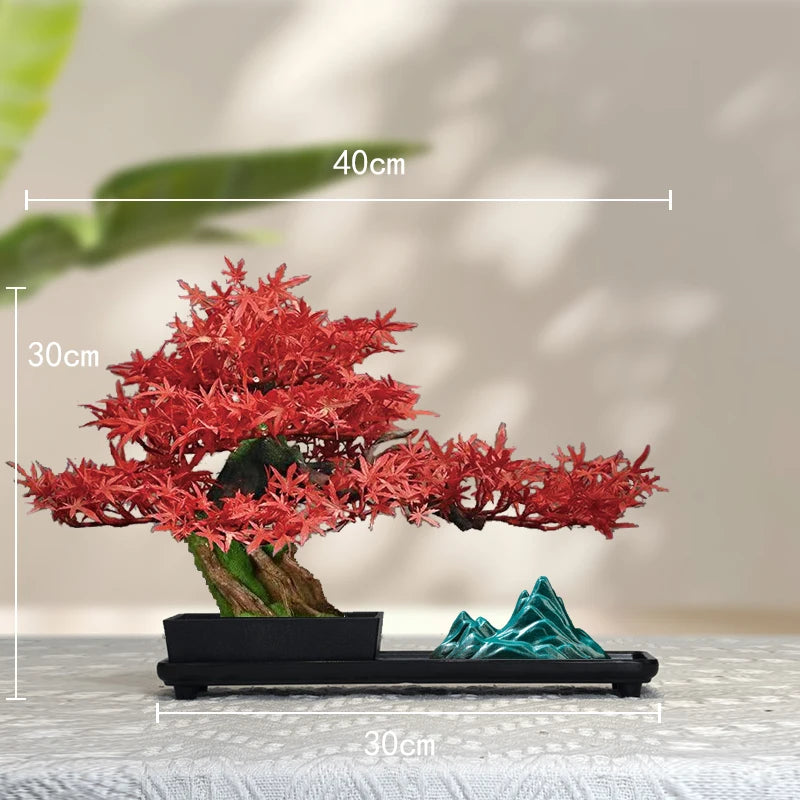 Simulated Welcome Pine Bonsai Ornament