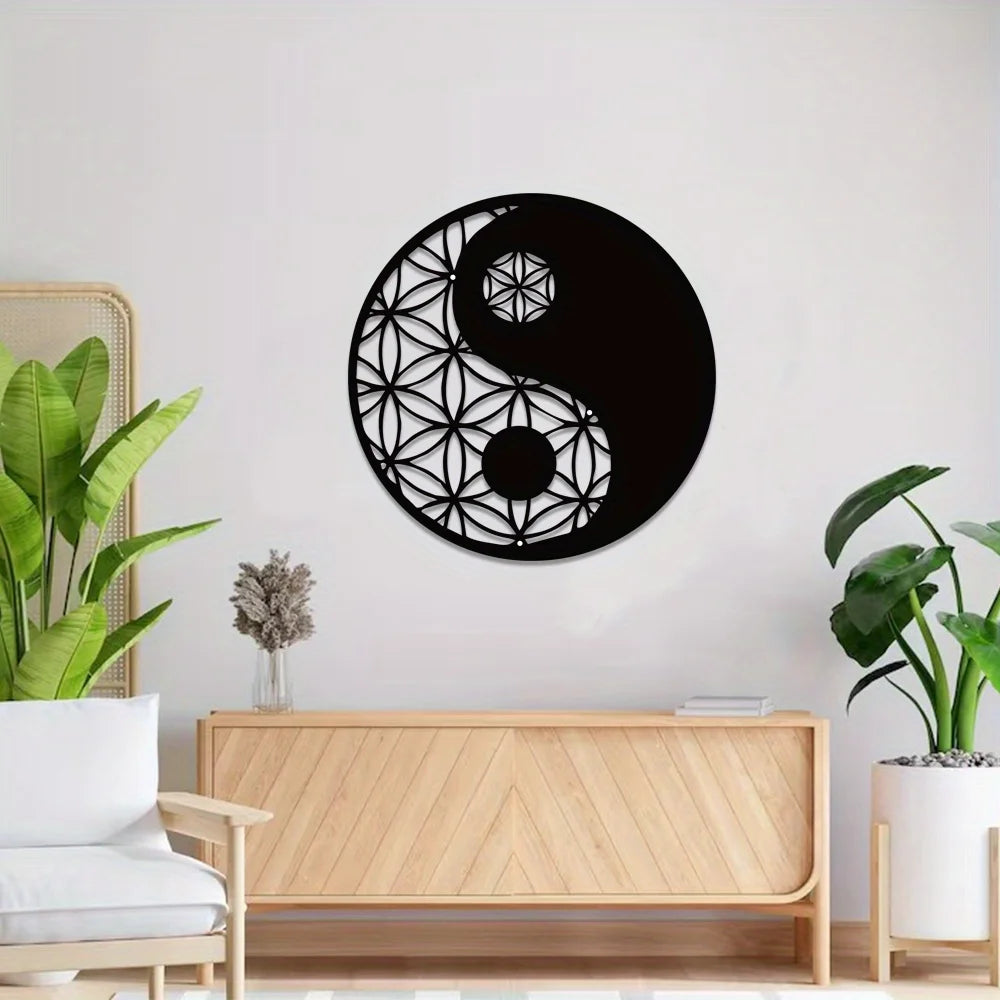 Black Metal Yin Yang Wall Art – Zen Home Décor