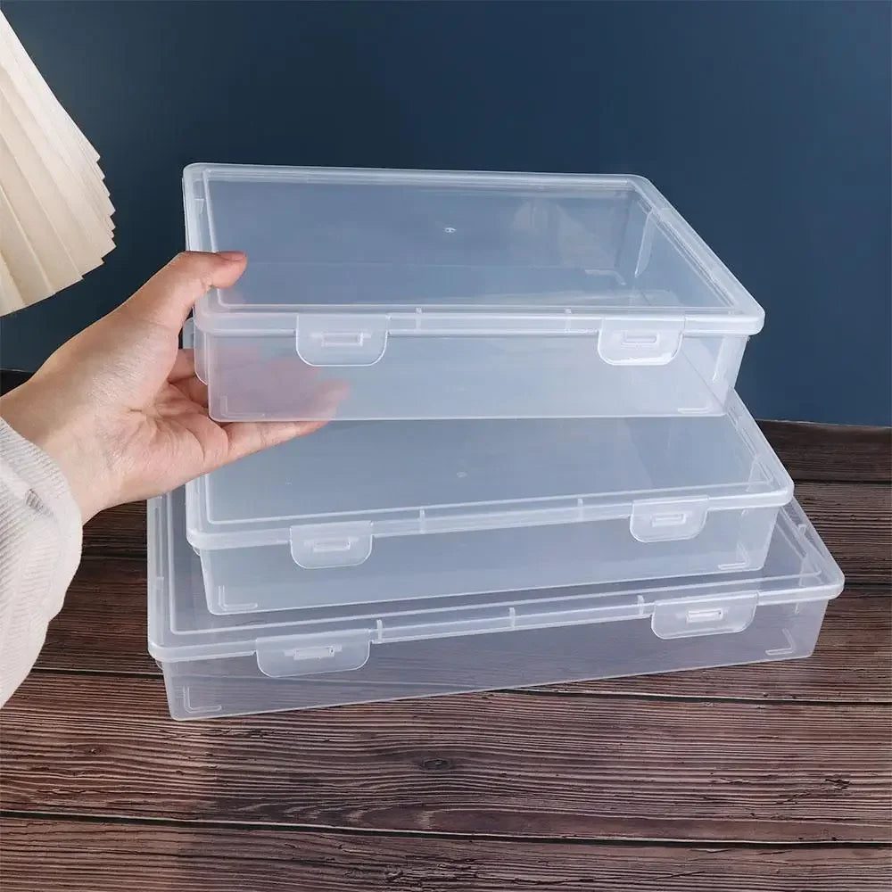 Transparent A4 File Storage Box