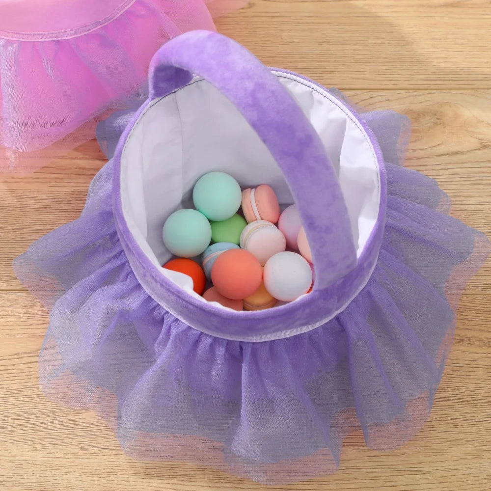 Tutu Plush Easter Basket Gift Bag