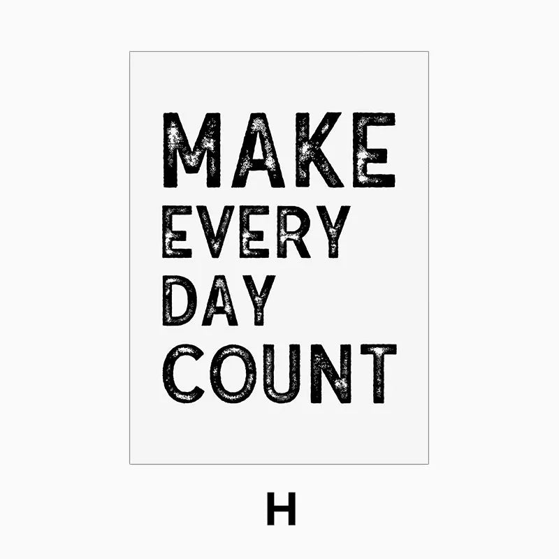 Black and White Inspirational Quote Canvas Art