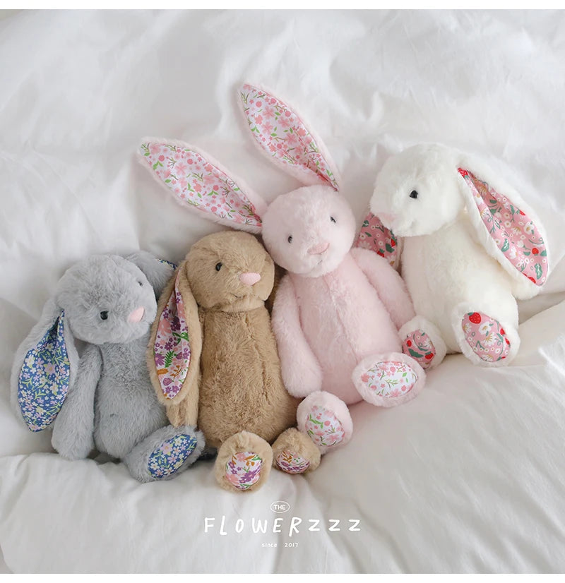 Cartoon Floral Bunny Plush Toy