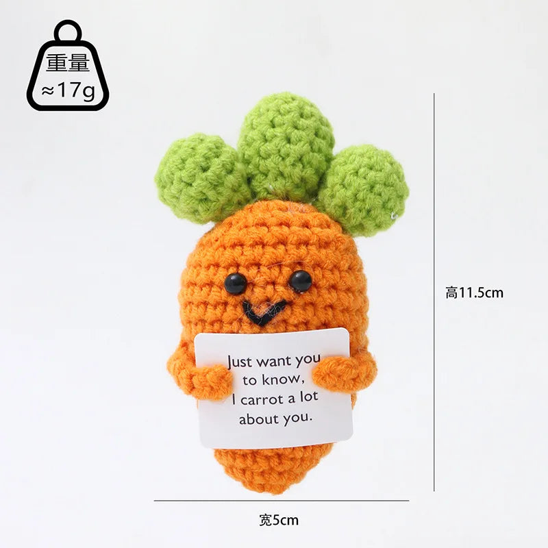 Positive Crochet Doll with Affirmation Card