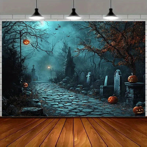 Halloween Cemetery Tapestry