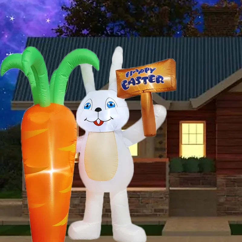 6FT Inflatable Easter Carrot Rabbit