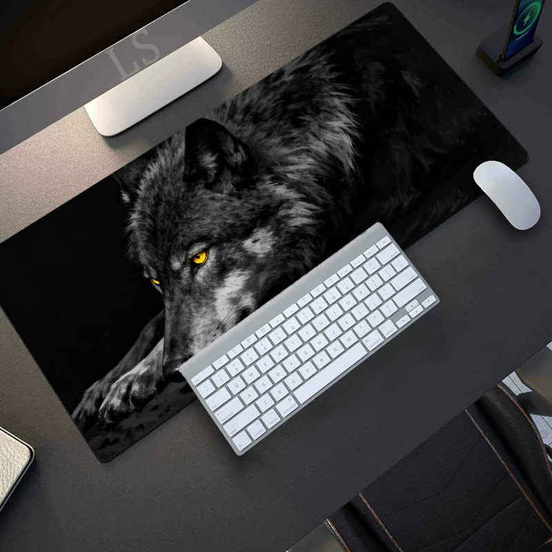 Large Wolf Pattern Gaming Desk Mat