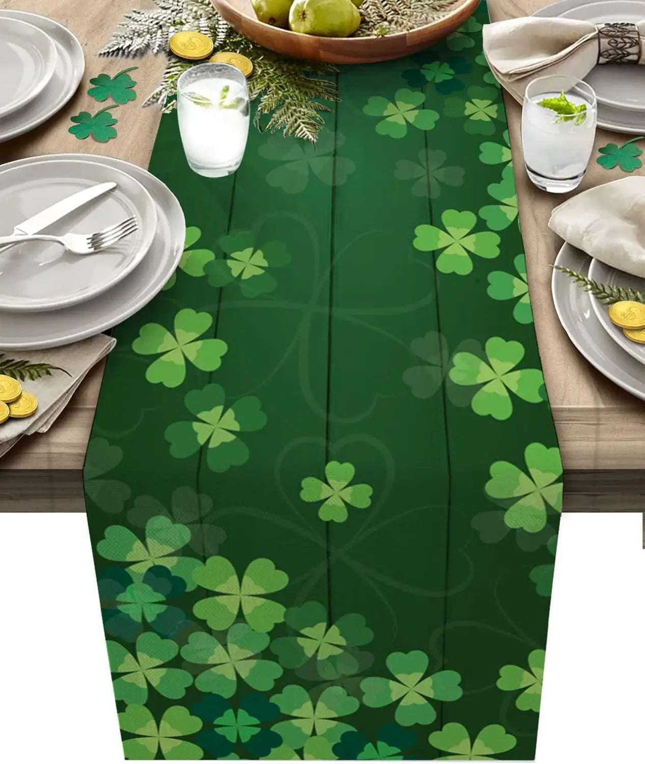 St. Patrick's Day Lucky Clover Table Runner