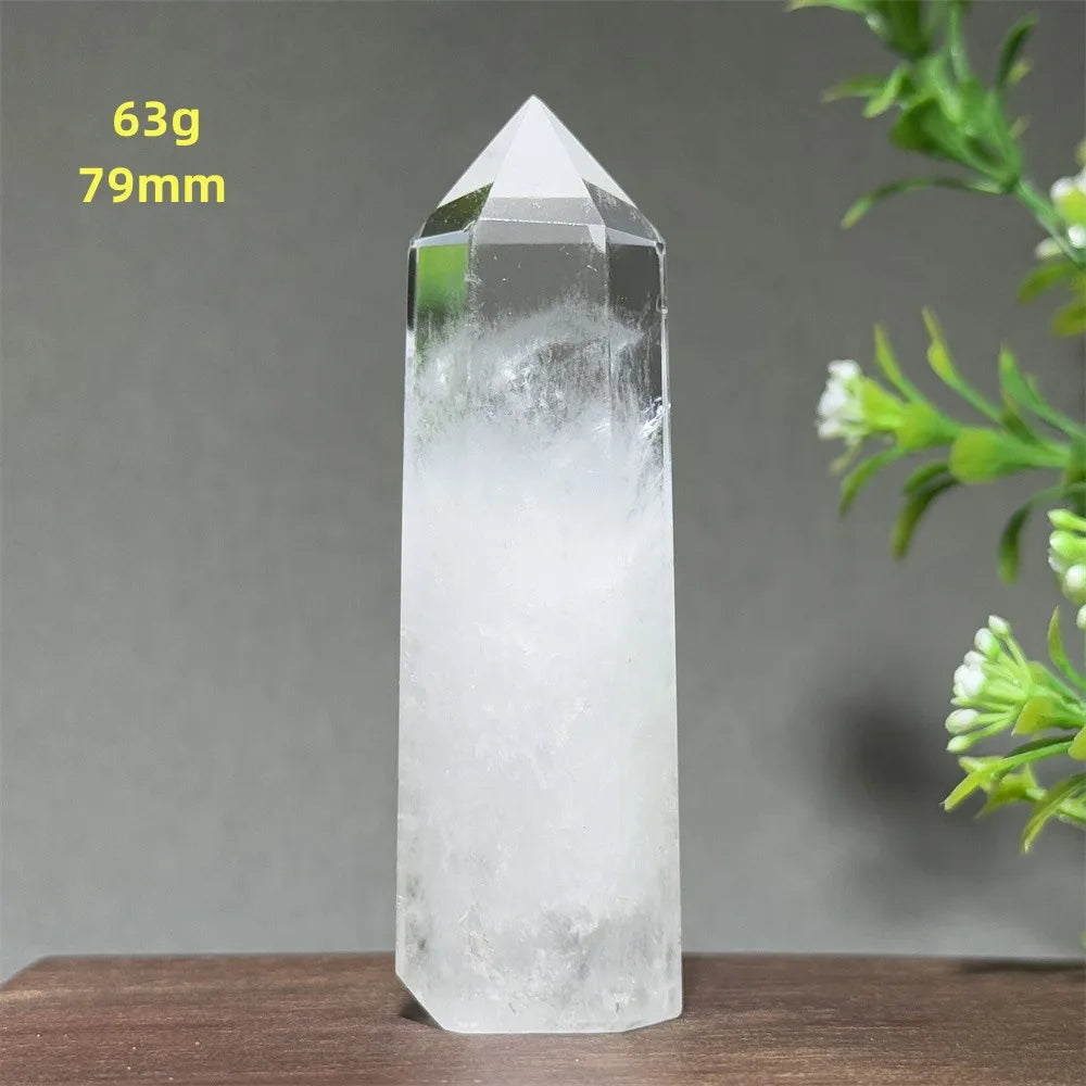 Natural Clear Quartz Crystal Obelisk