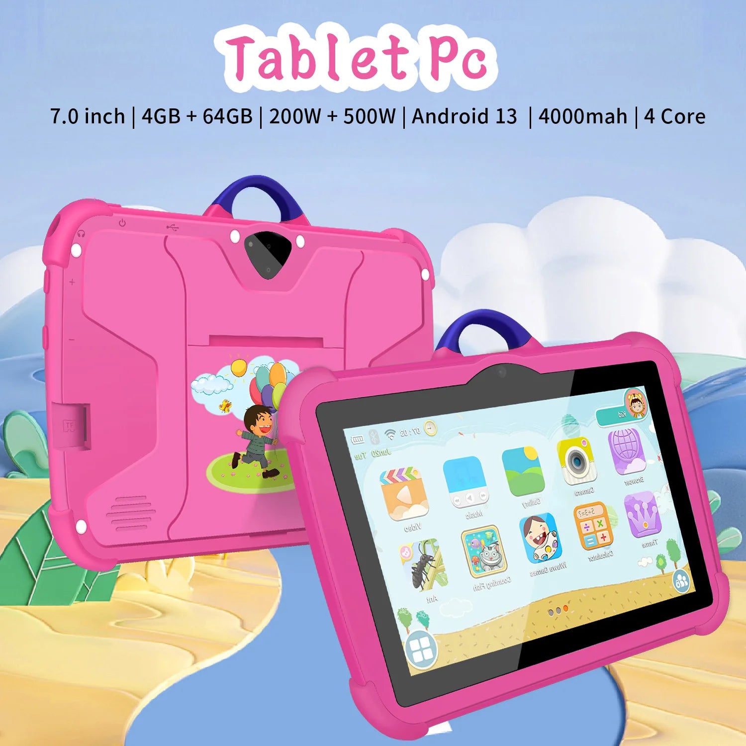 New Cartoon Pattern Kids Tablet: