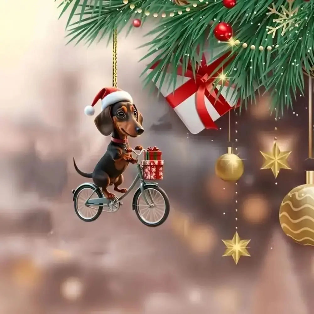 Acrylic Dachshund Christmas Ornament