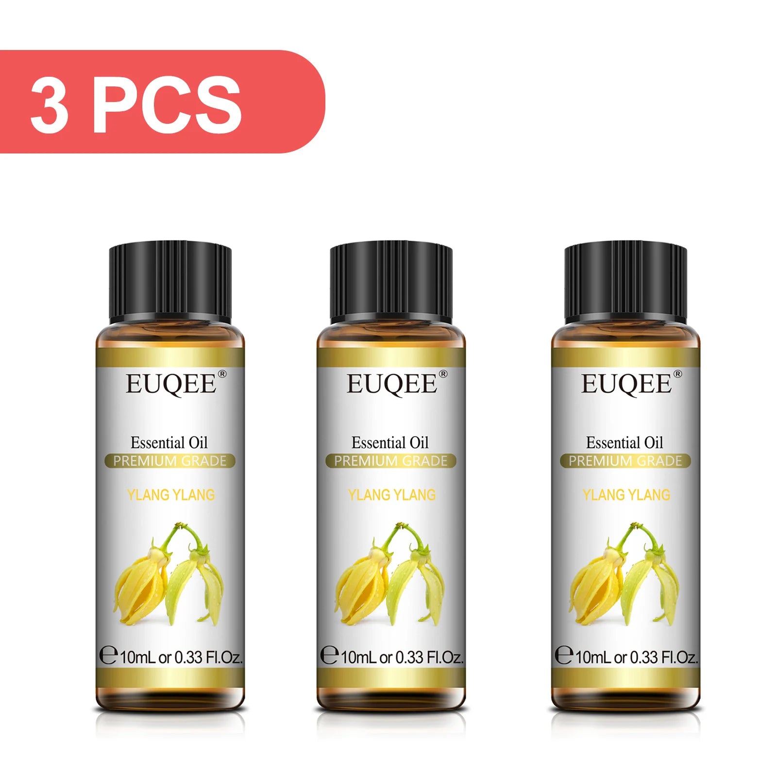 EUQEE 3-Piece Essential Oil Set, 10ml
