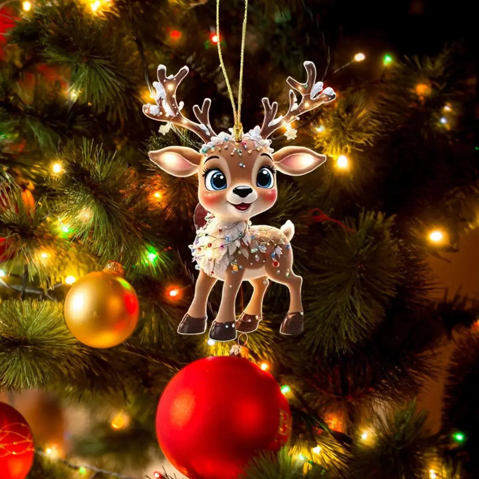 Christmas Deer Ornament – Elegant Reindeer