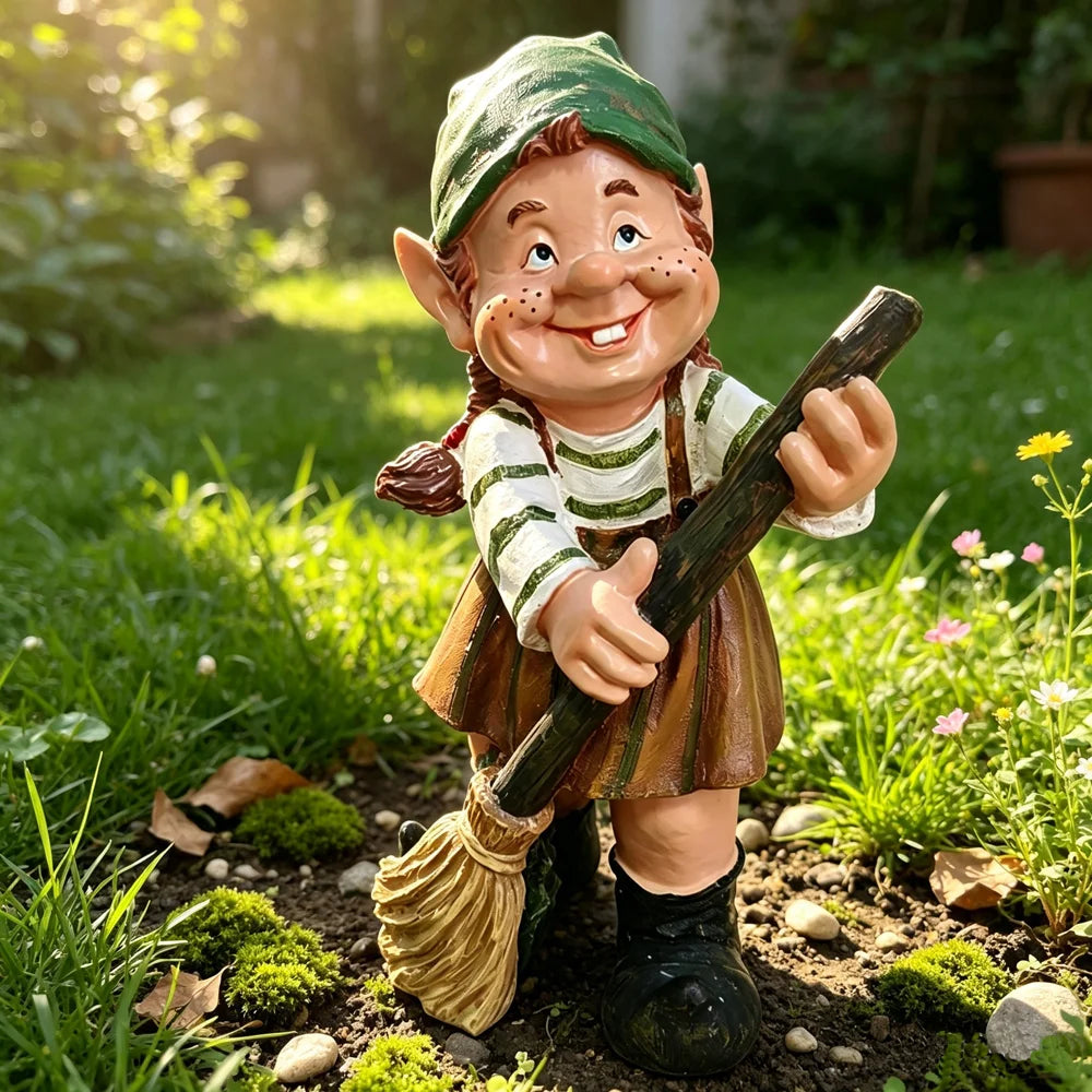 Whispering Garden Gnome Statue