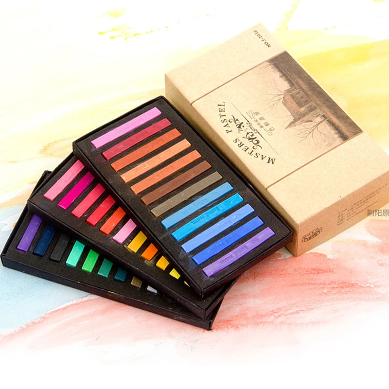 Soft Dry Pastel Chalk Crayons Set: