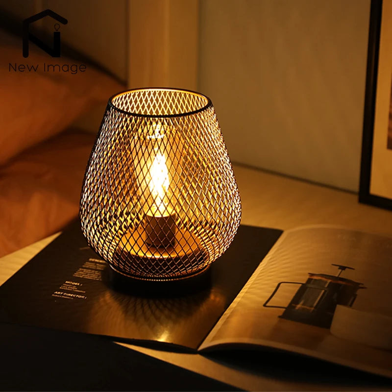 Nordic Metal Cage LED Candle Lantern