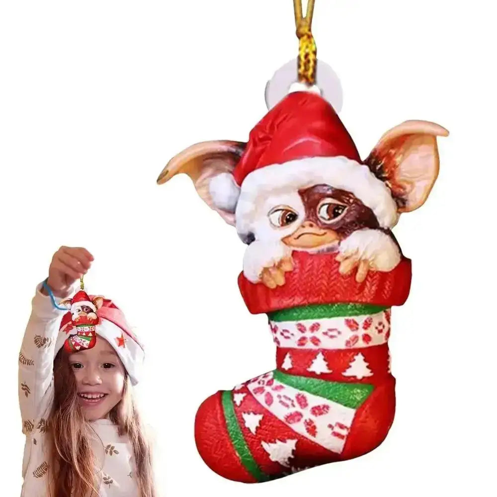 Gremlins Santa Hat Christmas Tree Pendant