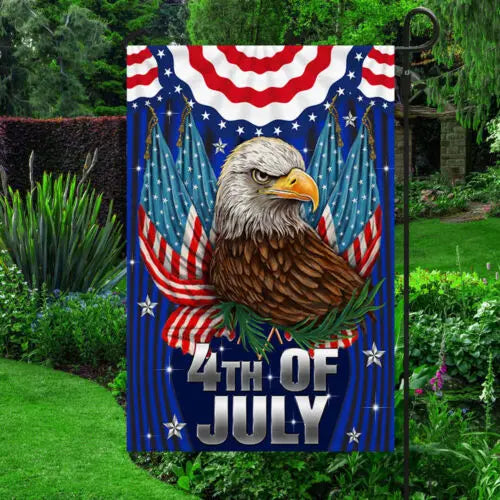Patriot Eagle 4th of July Garden Flag